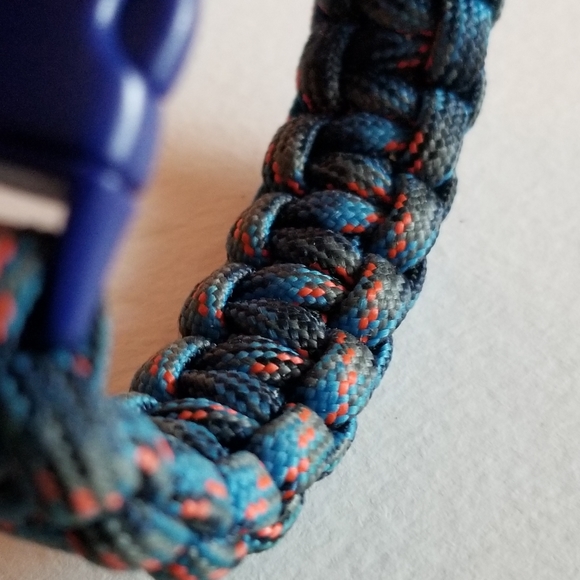 Paracord bracelet blue orange para cord - Picture 2 of 10